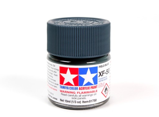 MODELARSKA FARBA AKRYLOWA NIEBIESKA MATOWA TAMIYA 10ml XF-50 FIELD BLUE (M)