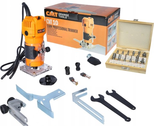 CMT FREZARKA RĘCZNA CMT10 TRYMER 6,35 6 8MM FREZY