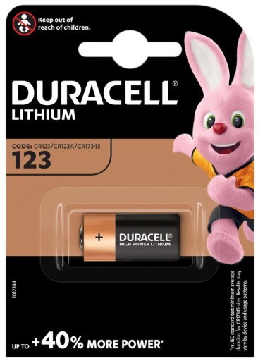 DURACELL BATERIA LITOWA CR123 CR 123 A K123LA