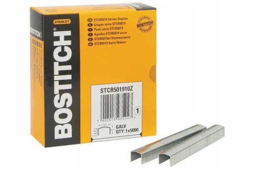 Zszywki galwanizowane Bostitch 10mm do paroizolacji i membran 5000szt.