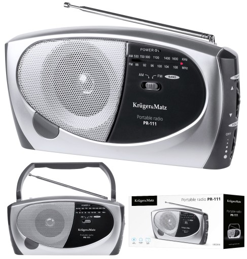 RADIO PRZENOŚNE FM SIECIOWE KRUGER MATZ PR-111