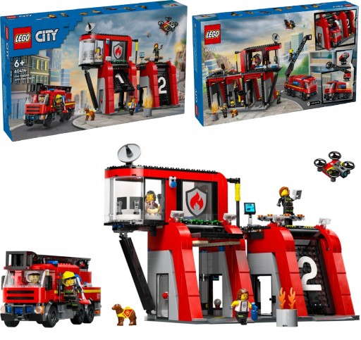 LEGO CITY 60414 REMIZA STRAŻACKA Z WOZEM STRAŻACKIM
