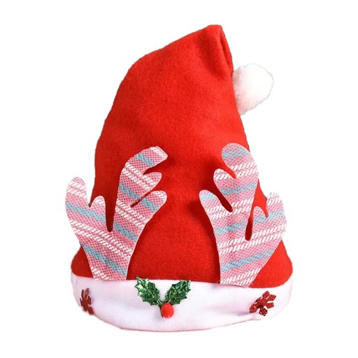 CZAPKA MIKOŁAJA PLUSZOWA ŚWIĄTECZNA NA ŚWIĘTA