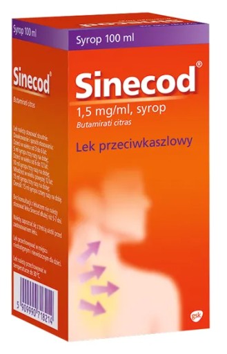 Sinecod Syrop 100 ml przeciwkaszlowy