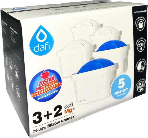 Zestaw 5 filtrów DAFI UNIMAX 3 STANDARD + 2 MG+