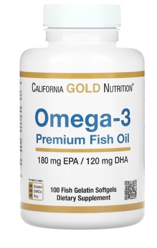 Premium olej rybny omega 3 180mg EPA120 mg DHA USA