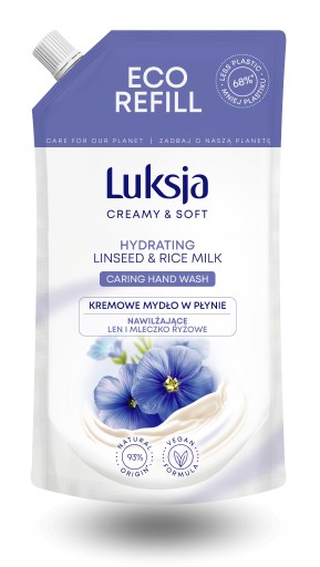 LUKSJA MYDŁO W PŁYNIE KREMOWE 400ML LEN NAWILŻA