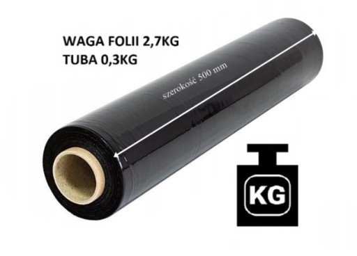 FOLIA STRETCH DO PAKOWANIA PACZEK 3KG NA ROLCE