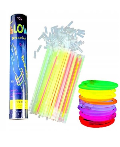 BRANSOLETKI OPASKI ŚWIECĄCE LED FLUORESCENCYJNE MIX
