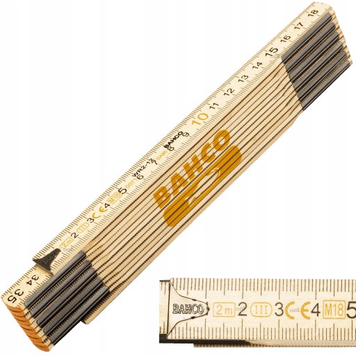 BAHCO WR2-12 MIARA SKŁADANA Z DREWNA BRZOZOWEGO