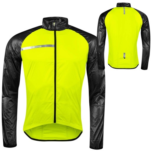 Kurtka Rowerowa Wiatrówka FORCE WindPro FLUO Żółta - M