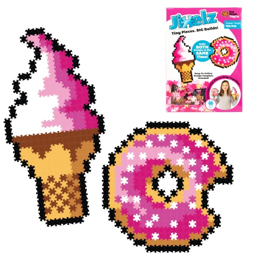 Puzzle Puzzelki Pixelki Jixelz Słodkości 700 el Klocki plasikowe Fat Brain