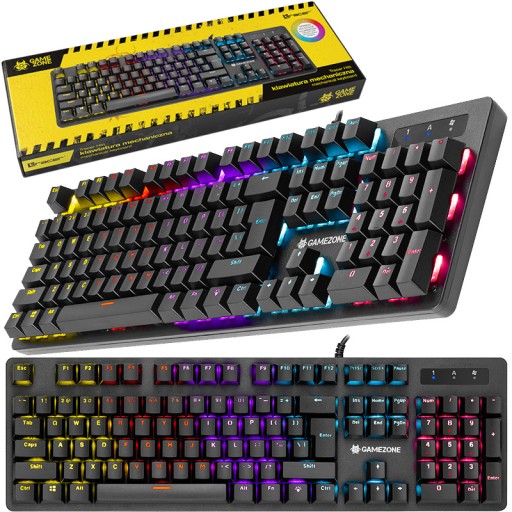 GAMINGOWA KLAWIATURA MECHANICZNA RGB ESPORTOWA USB