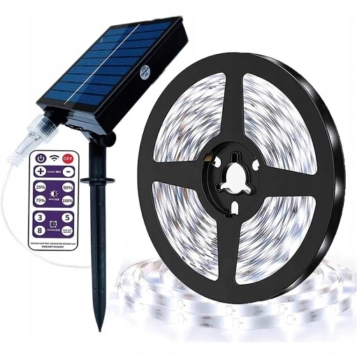 SOLARNA TAŚMA LED SMD WODOODPORNA 5M WIELOKOLOROWY