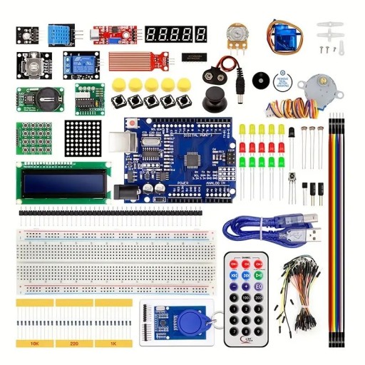 Zestaw elementów elektronicznych do Arduino, Pi - płytka stykowa - 830 szt