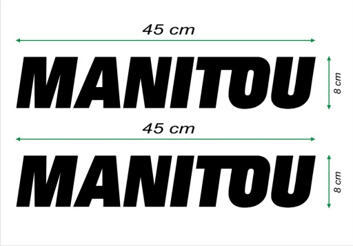 NAKLEJKI MANITOU NT - 2 szt. - CZARNE do 45 cm