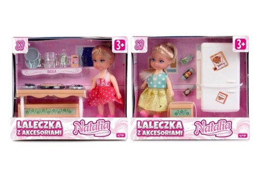 Lalka Natalia z akcesoriami SYPIALNIA 11 cm MIX