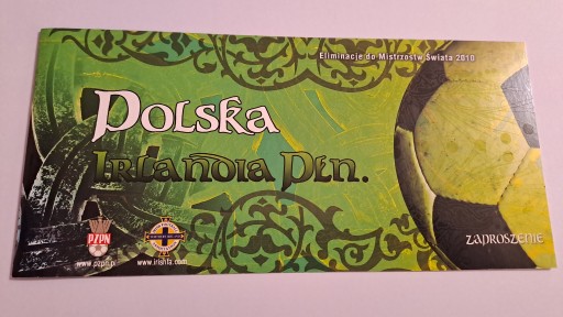 POLSKA - IRLANDIA PÓŁNOCNA 05-09-2009 - ZAPROSZENIE CHORZÓW
