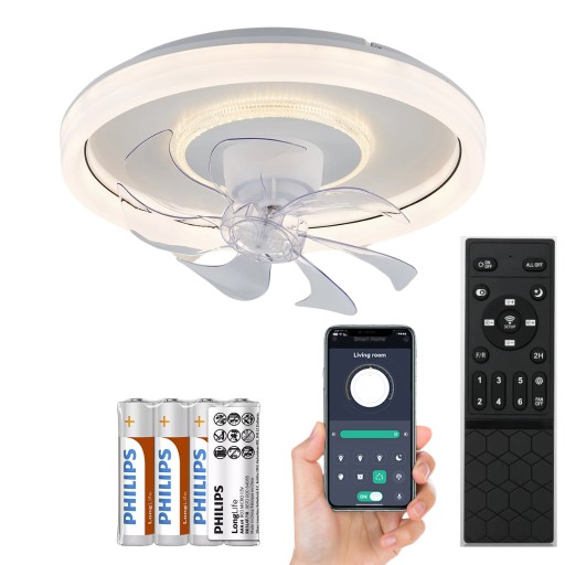 ŻYRANDOL WISZĄCY WENTYLATOR SUFITOWY LED LAMPA Z WIATRAKIEM NA PILOT