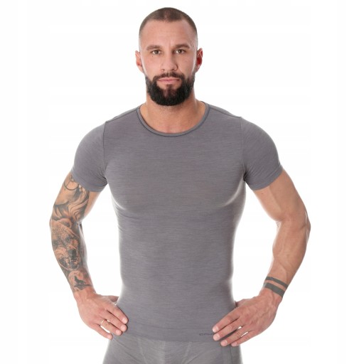 Wełniana koszulka męska BRUBECK COMFORT WOOL L
