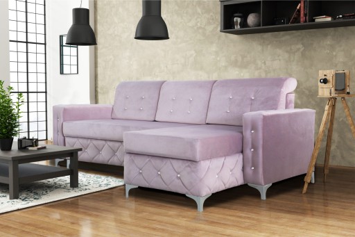 Narożnik Pikowany,Chesterfield! GLAMOUR Kryształki