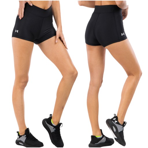 Y1226 Spodenki Damskie Under Armour HG Szorty Czarne Treningowe Sportowe L
