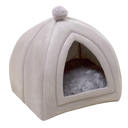 Portable Cat house Cushion warm Washable Kennel Plush Nest for Kitten M