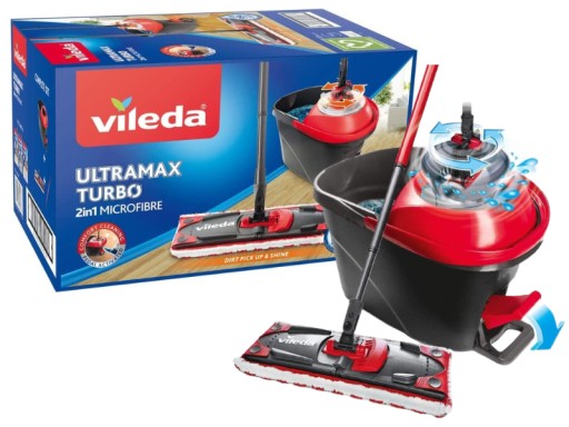 MOP VILEDA ULTRAMAX TURBO OBROTOWE WIADRO ULTRAMAT