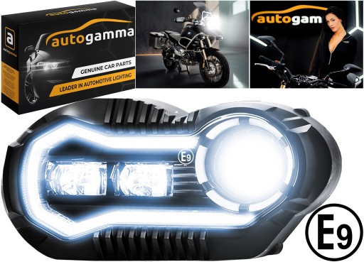 Lampa motocyklowa Reflektor BMW R1200GS K25 Canbus LED DRL Homologacja E9