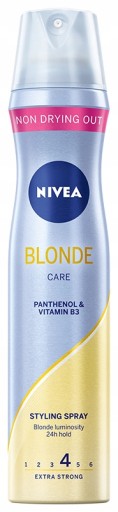 NIVEA BLOND CARE Lakier do włosów jasnych mocny utrwalający 24h 250ml