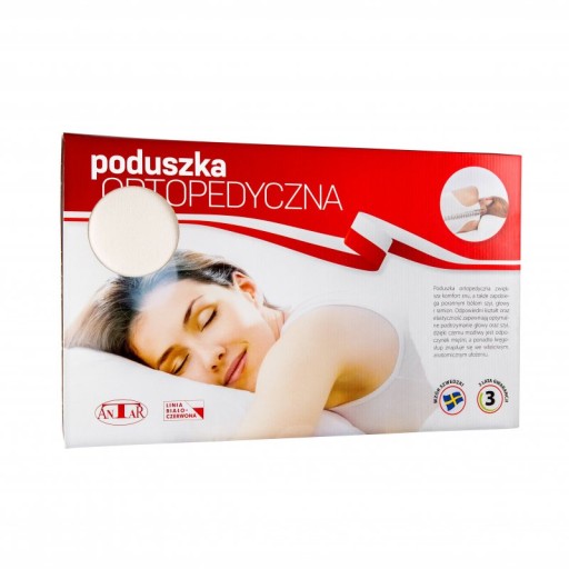 PODUSZKA ORTOPEDYCZNA MEDYCZNA Z PAMIĘCIĄ POLSKA