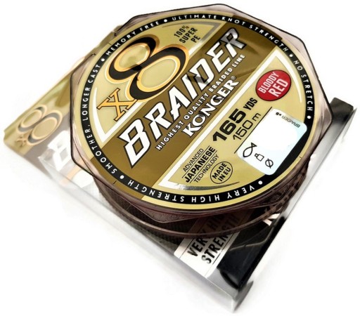 Plecionka Konger 8x Braider Bloody Red 0,20mm