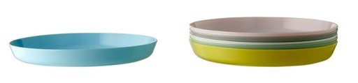 IKEA KALAS talerzyki zestaw 6szt dla dzieci pastel