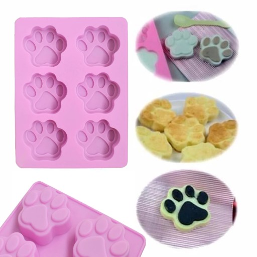 1 sztuk Paw Print mydła lody tort czekoladowy tynk formy silikonowe Fun Mak