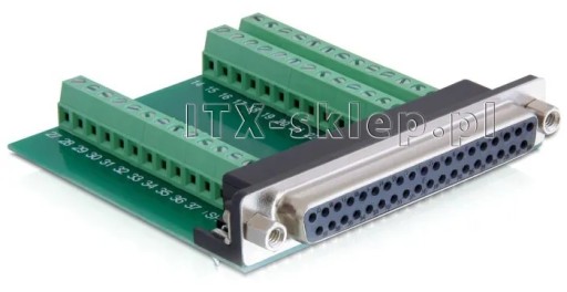Adapter terminal Sub-D żeński 37pin raster 3,81 mm