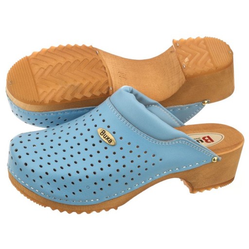 Buty Chodaki Drewniaki Buxa Supercomfort Błękitne