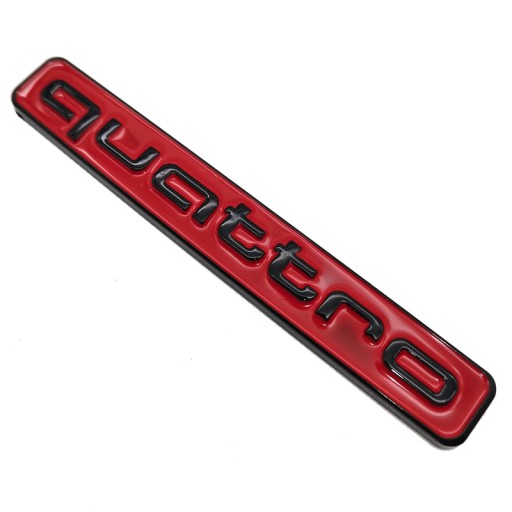Tylna plastikowa plakietka Audi Quattro A4 A5 A6 A7 TT Q3 Q5 Q7 9.5x1.4CM