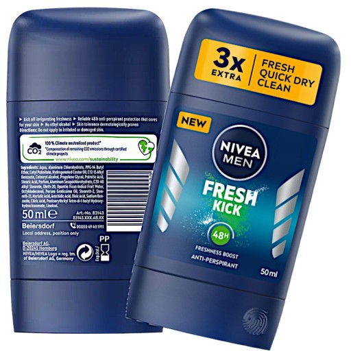 NIVEA MEN DEZODORANT ANTIPERSPIRANT MĘSKI SZTYFT Fresh Kick