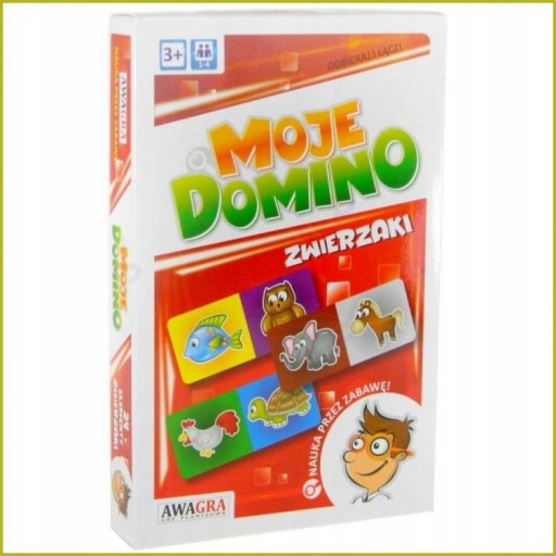 GRA EDUKACYJNA UKŁADANKA DOMINO ZWIERZAKI