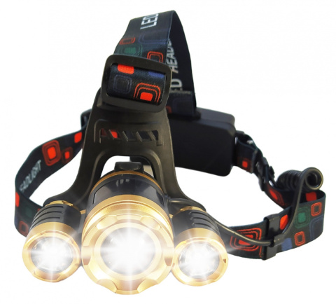 Latarka czołowa 3LED akumulatorowa czołówka