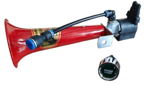 Fanfara Klakson Gwizdek Turecki TRĄBKA 24V HI-DO+przycisk podświetlany GREN