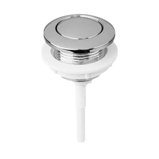 Toilet Flush Button Round with Thread Diameter Single Push for Restroom