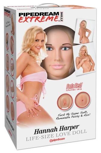 LALKA MIŁOŚCI BLONDYNA PIERSI TWARZ 3D 2 OTWORY
