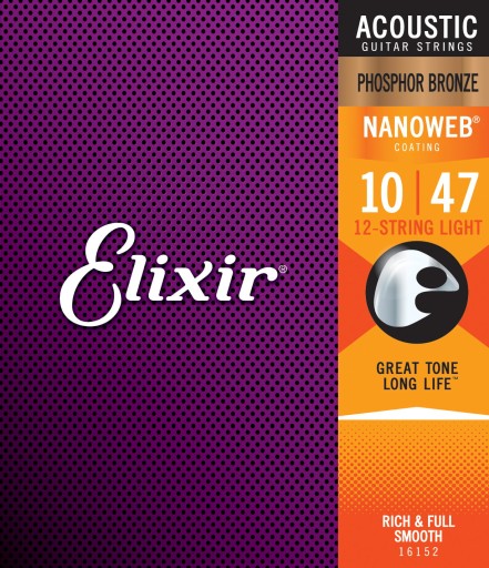 Struny Elixir NanoWeb 80/20 Bronze 12-string 10-47