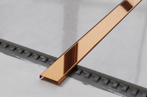 PROFIL C MIEDZIANY COPPER POŁYSK POLER 4cm x 120cm