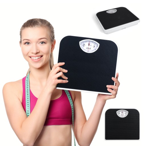 MECHANICZNA WAGA ŁAZIENKOWA KLASYCZNA ANALOGOWA DO 130KG IZ9201 CZARNA