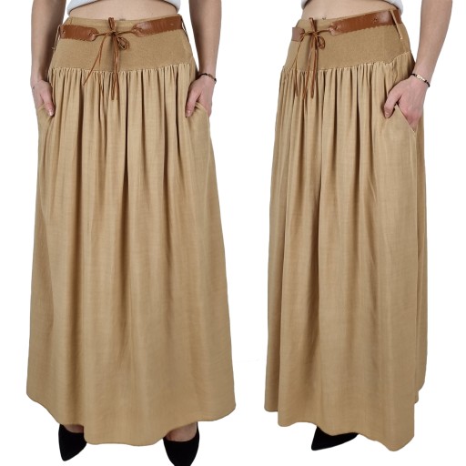 ZWIEWNA DŁUGA SPÓDNICA MAXI DO KOSTEK BOHO DAMSKA