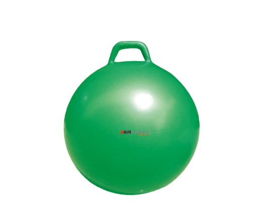 Piłka rehabilitacyjna z uchwytem ZIELONA 55 cm
