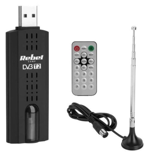 Tuner DVB-T2 HEVC dekoder USB PC REBEL laptop