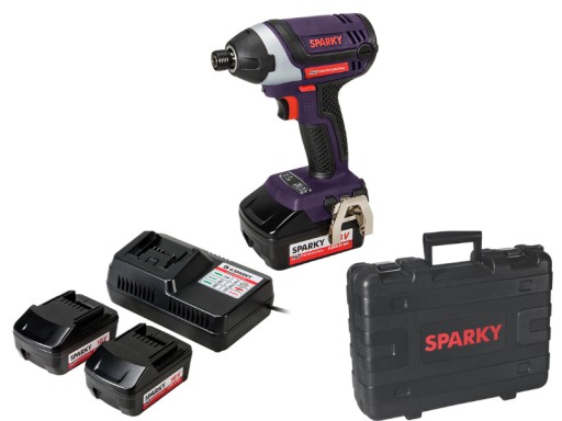 Zakrętarka udarowa akumulatorowa 18V 2 baterie 4,0Ah 170Nm SPARKY